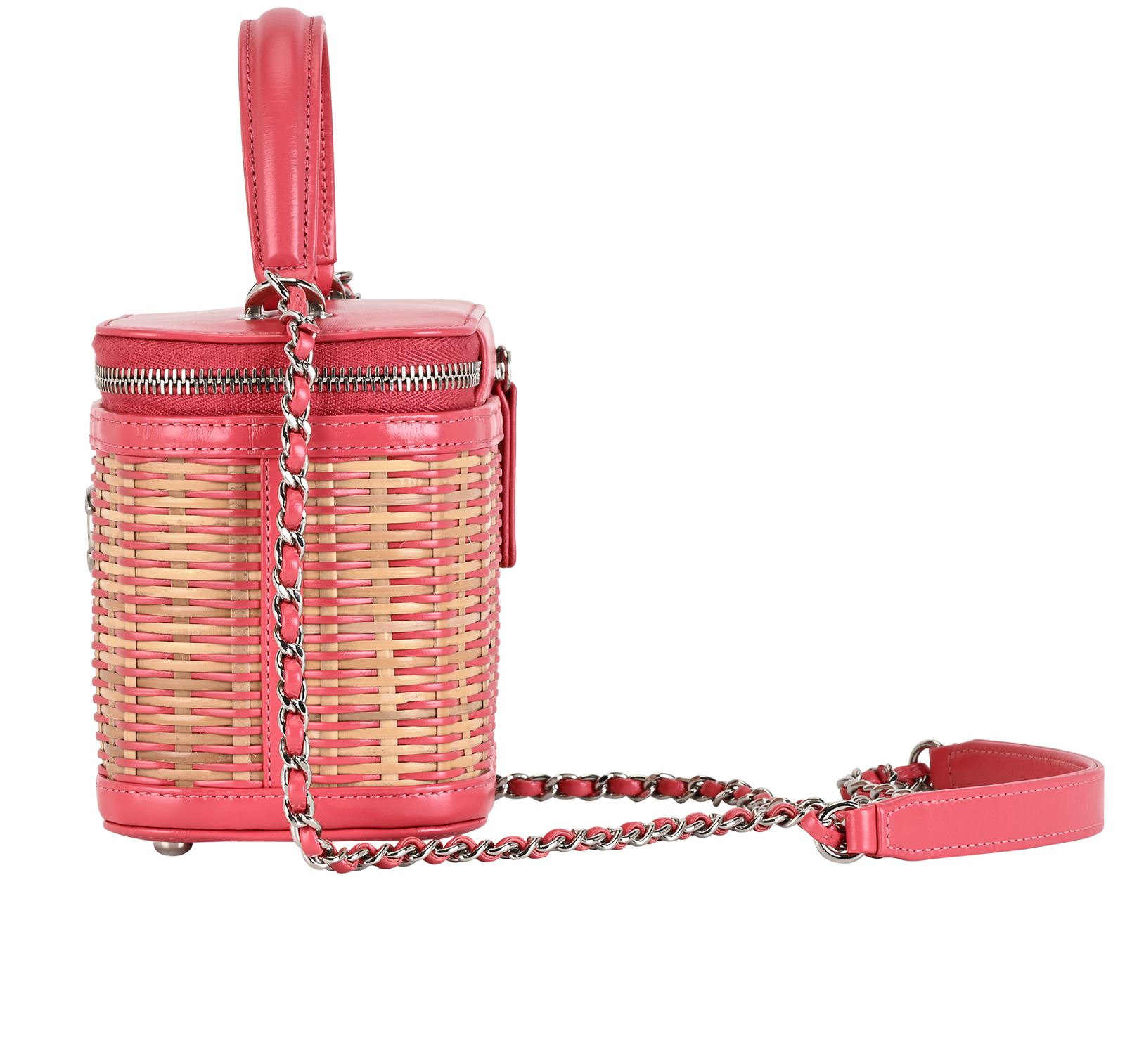 Take Away Vanity Case, &pound;2,800, Handbags, Beige/Pink, Leather/Raffia, Bottom view